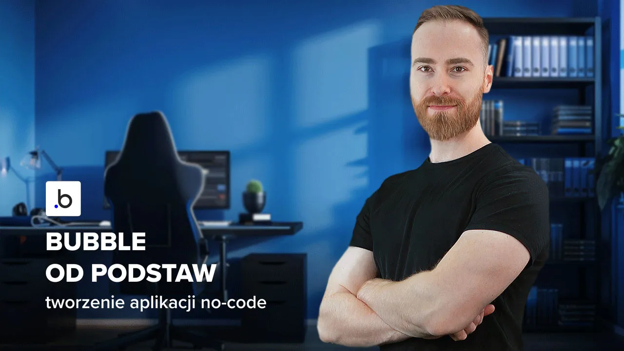 Thumbnail of the “Bubble od podstaw” no-code course on strefakursow.pl