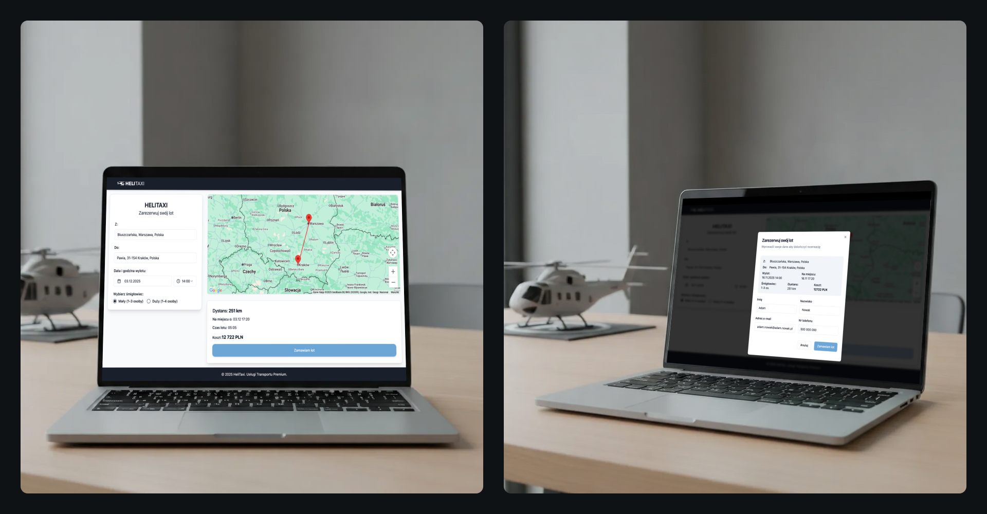 HeliTaxi Platform Features